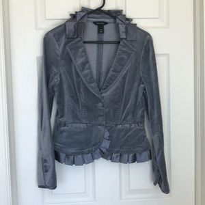 White House Black Market Velvet and Satin Blazer